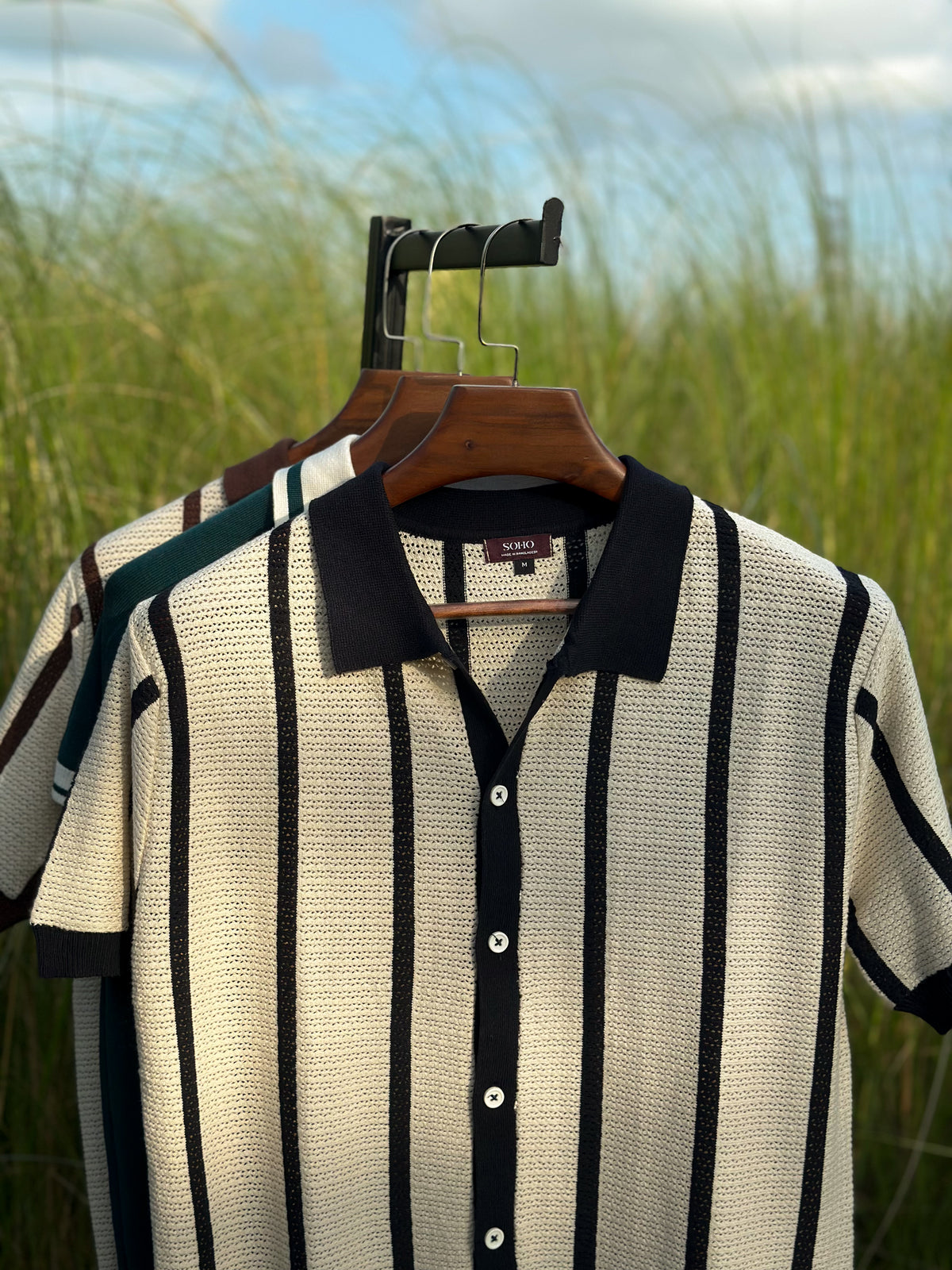 Monochrome Polo Cardigan