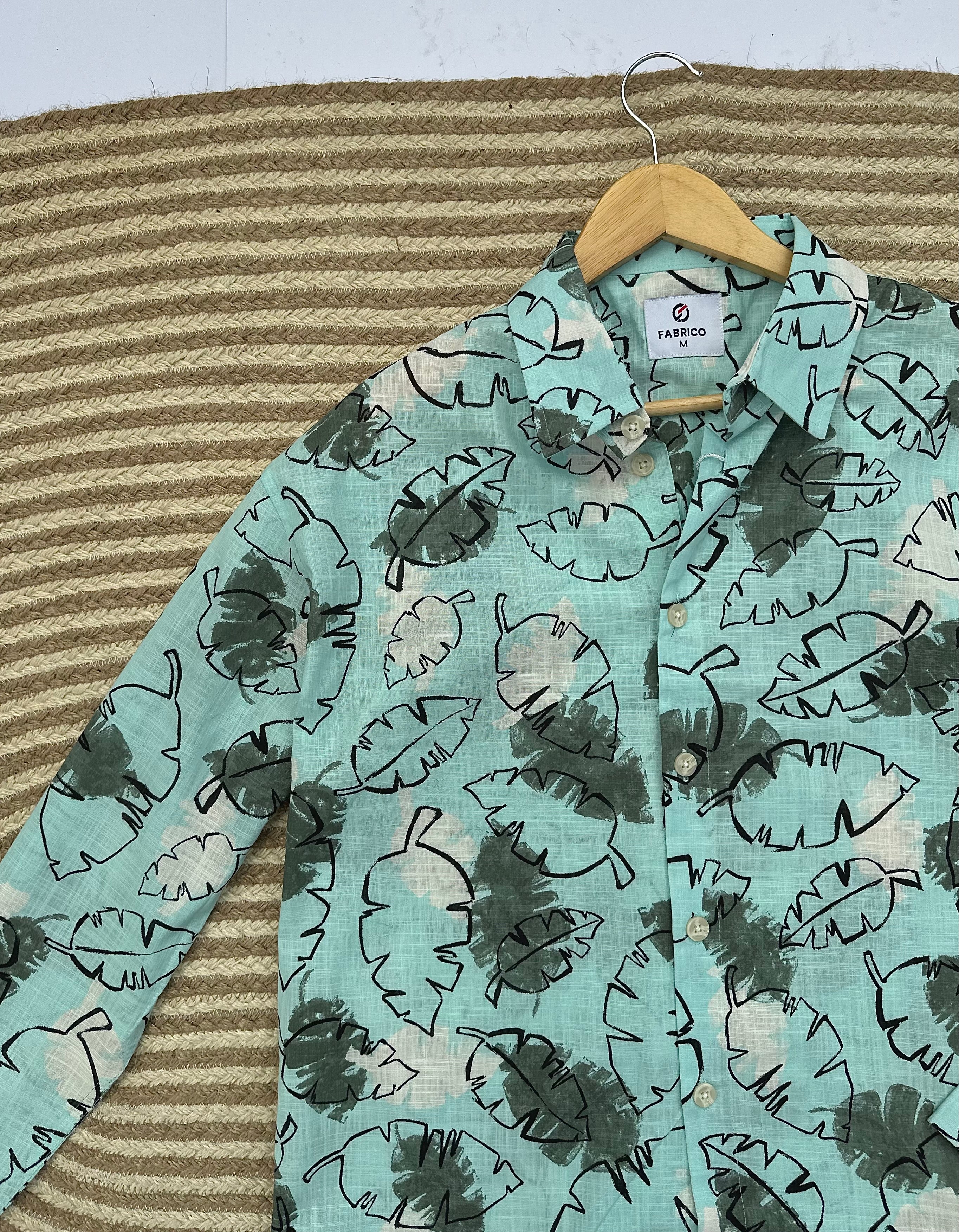 Mint Leaf Sketch Boxy Shirt