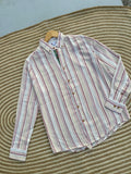Creme Linen check shirt