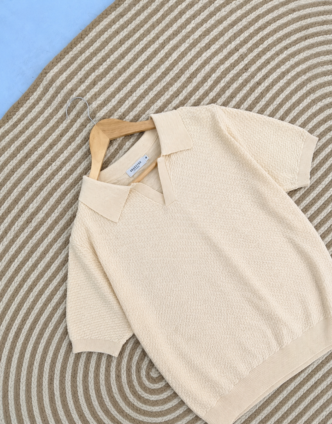 Knitted polo - Off white