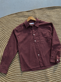 Unisex Linen coffee boxy shirt