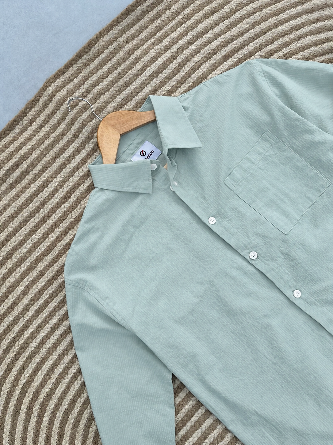 Unisex Greenie check boxy shirt