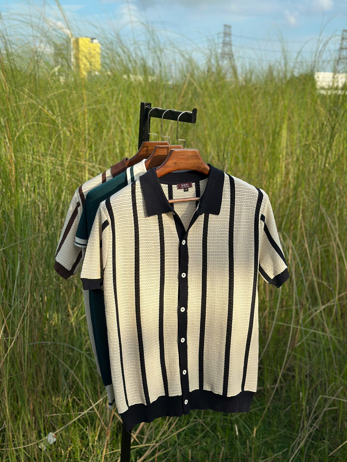 Monochrome Polo Cardigan
