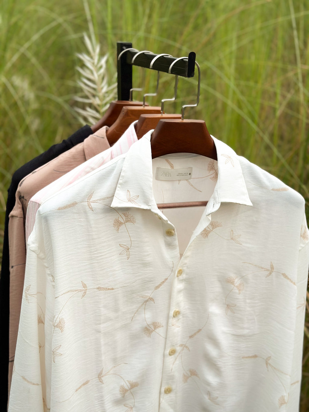 White printed boxy fit