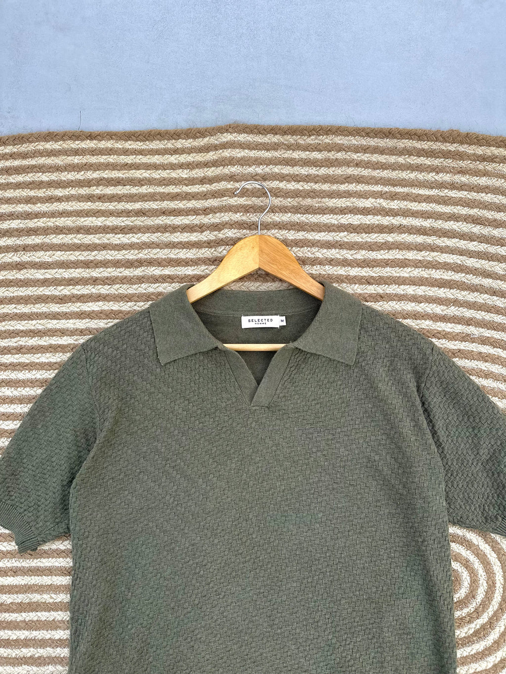 Knitted Polo - Olive