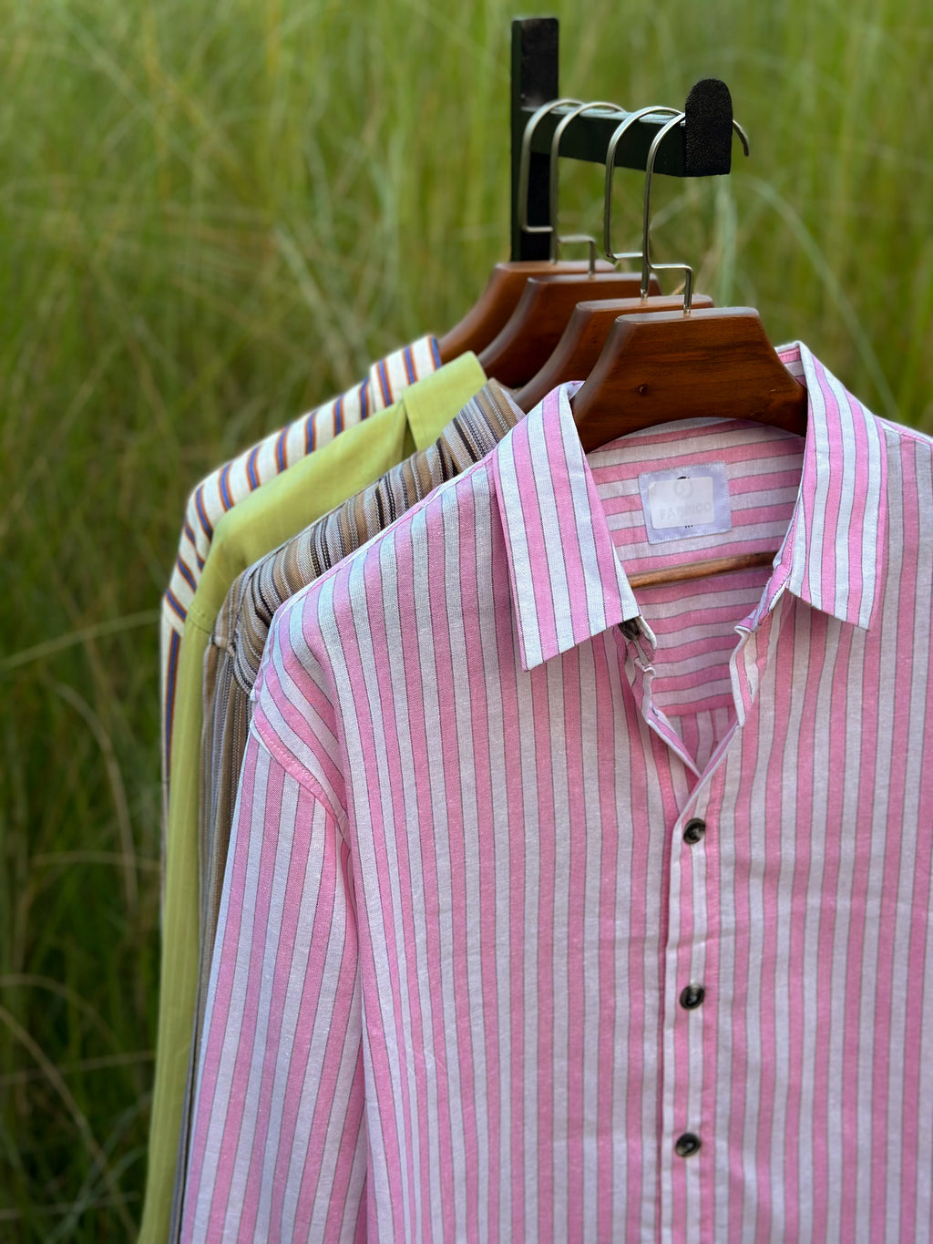 Pink stripe boxy fit shirt