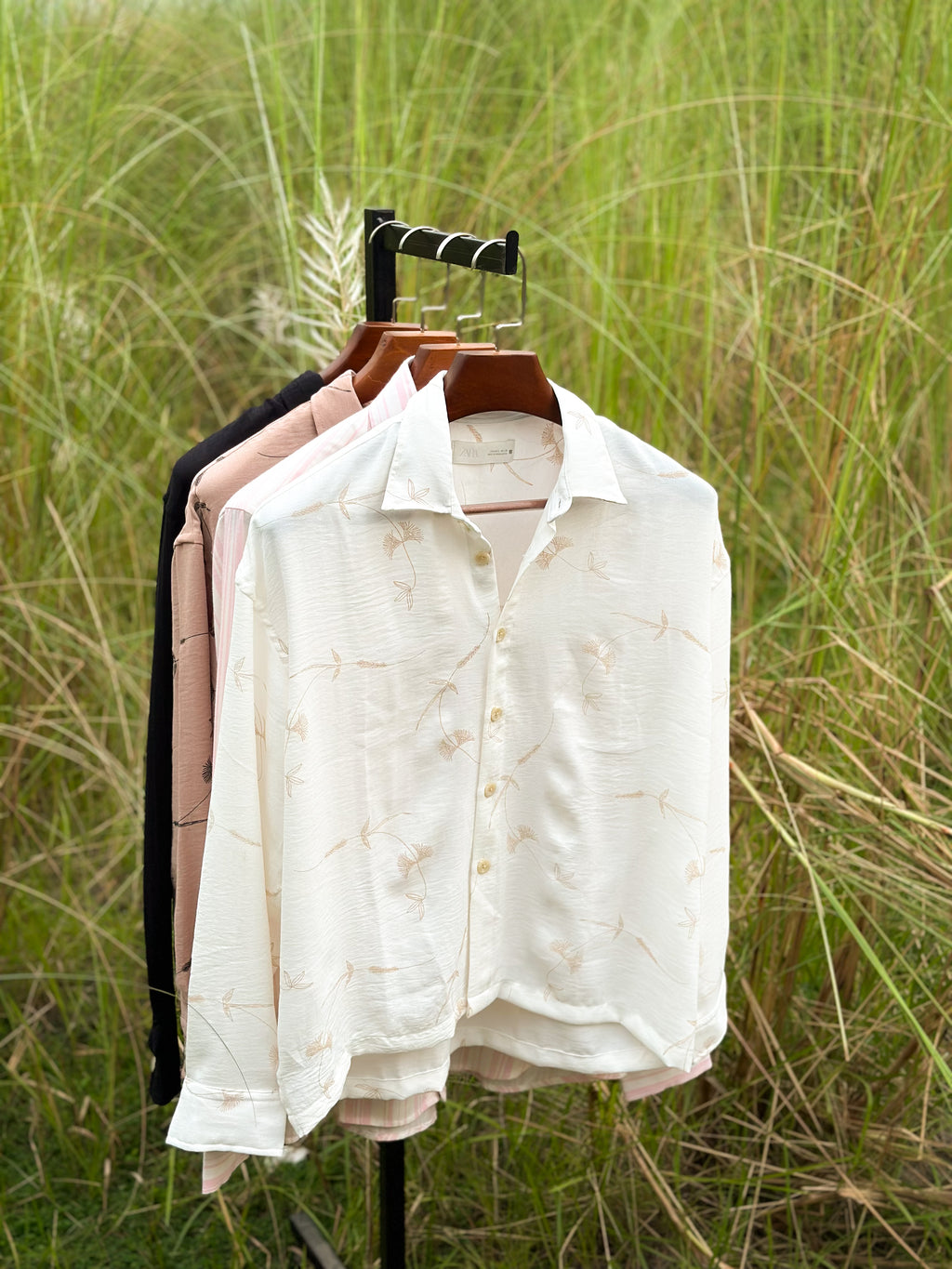 White printed boxy fit