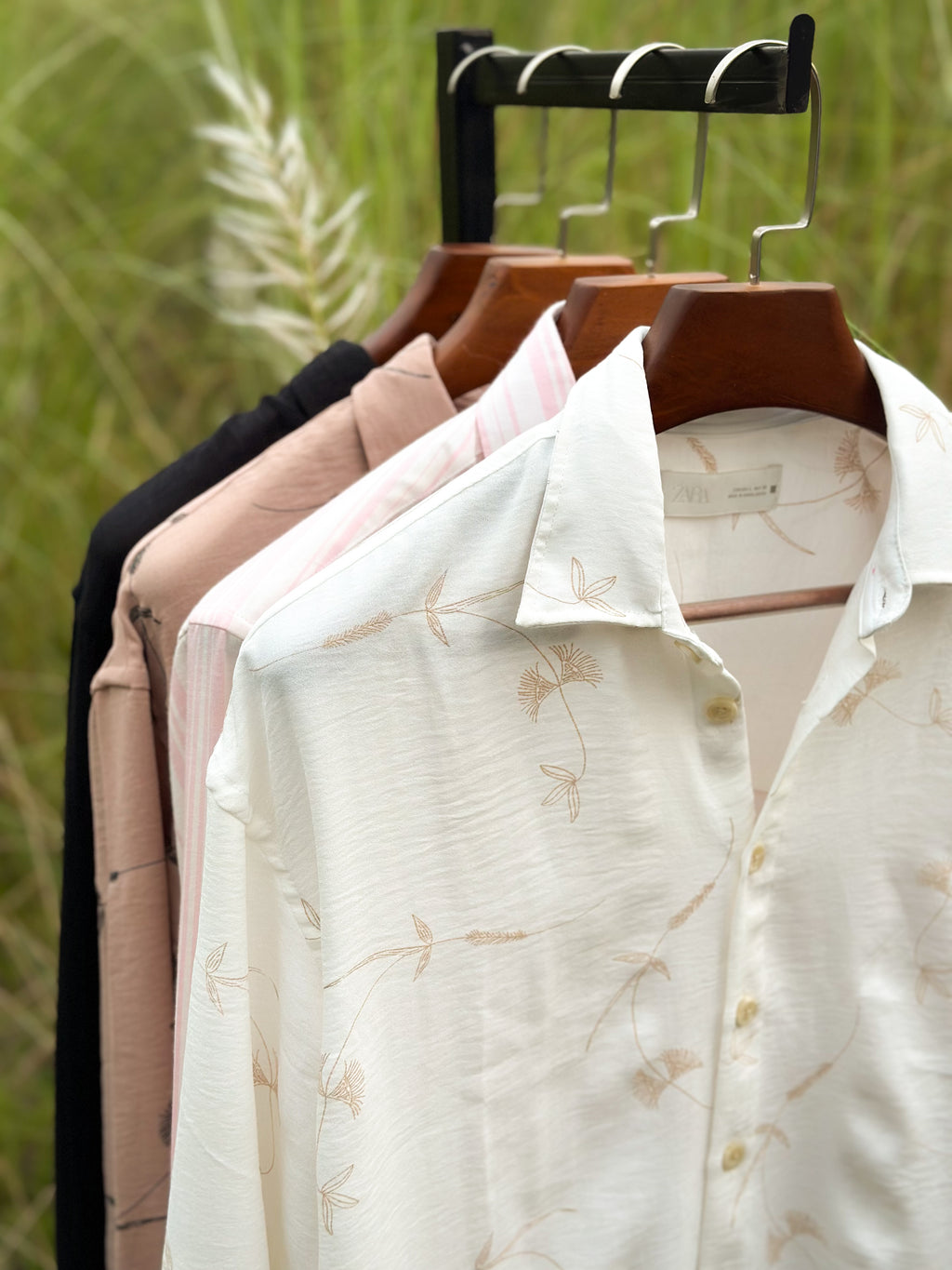White printed boxy fit