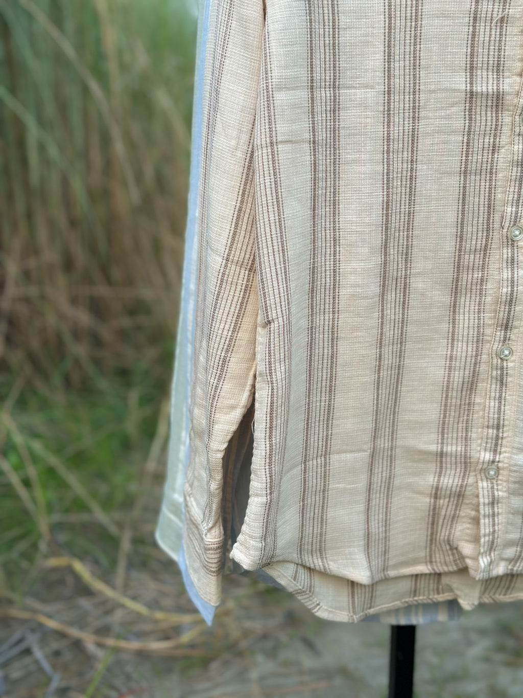 CK beige stripe shirt