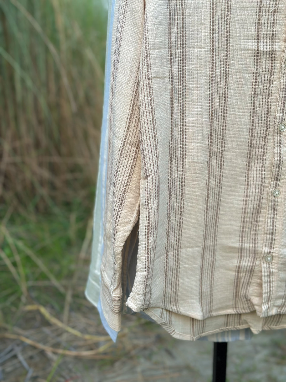 CK beige stripe shirt