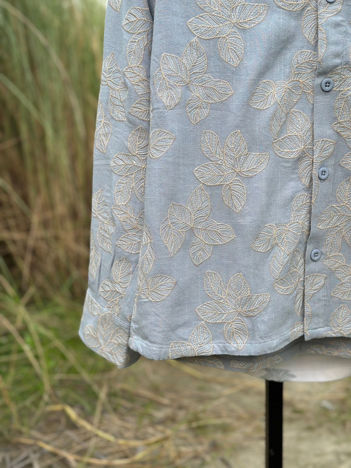 Unisex Blue flower boxy shirt