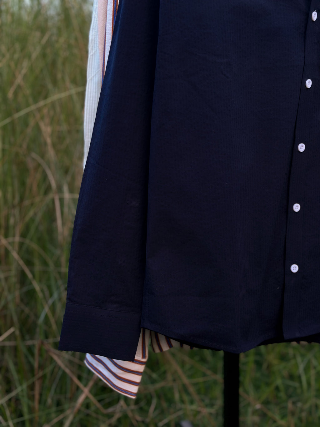Navy blue Drop shoulder Shirt