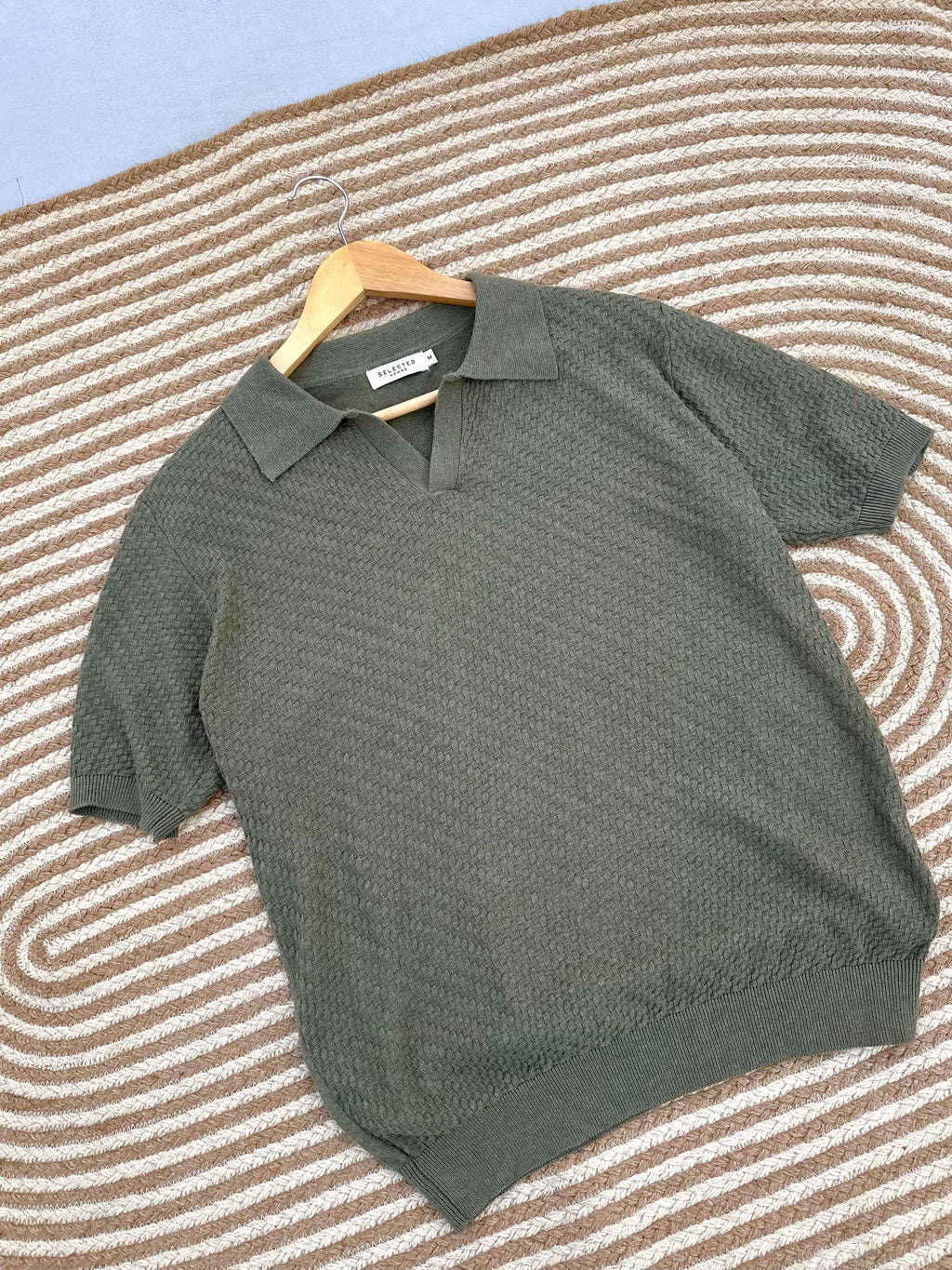Knitted Polo - Olive
