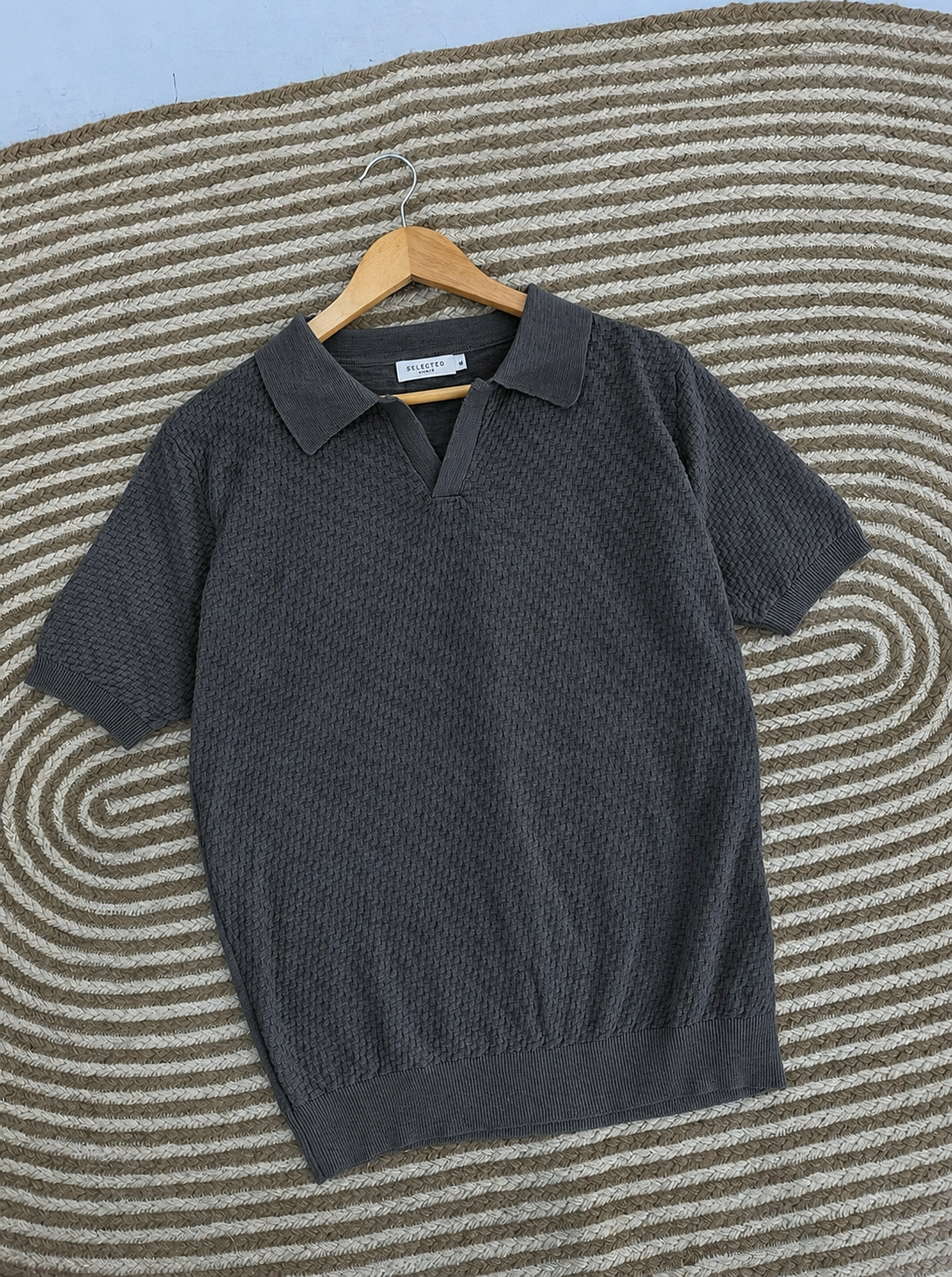 Knitted polo - Grey