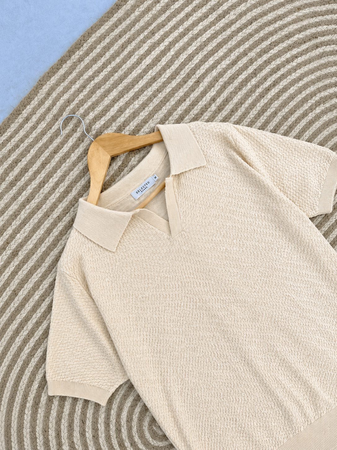 Knitted polo - Off white