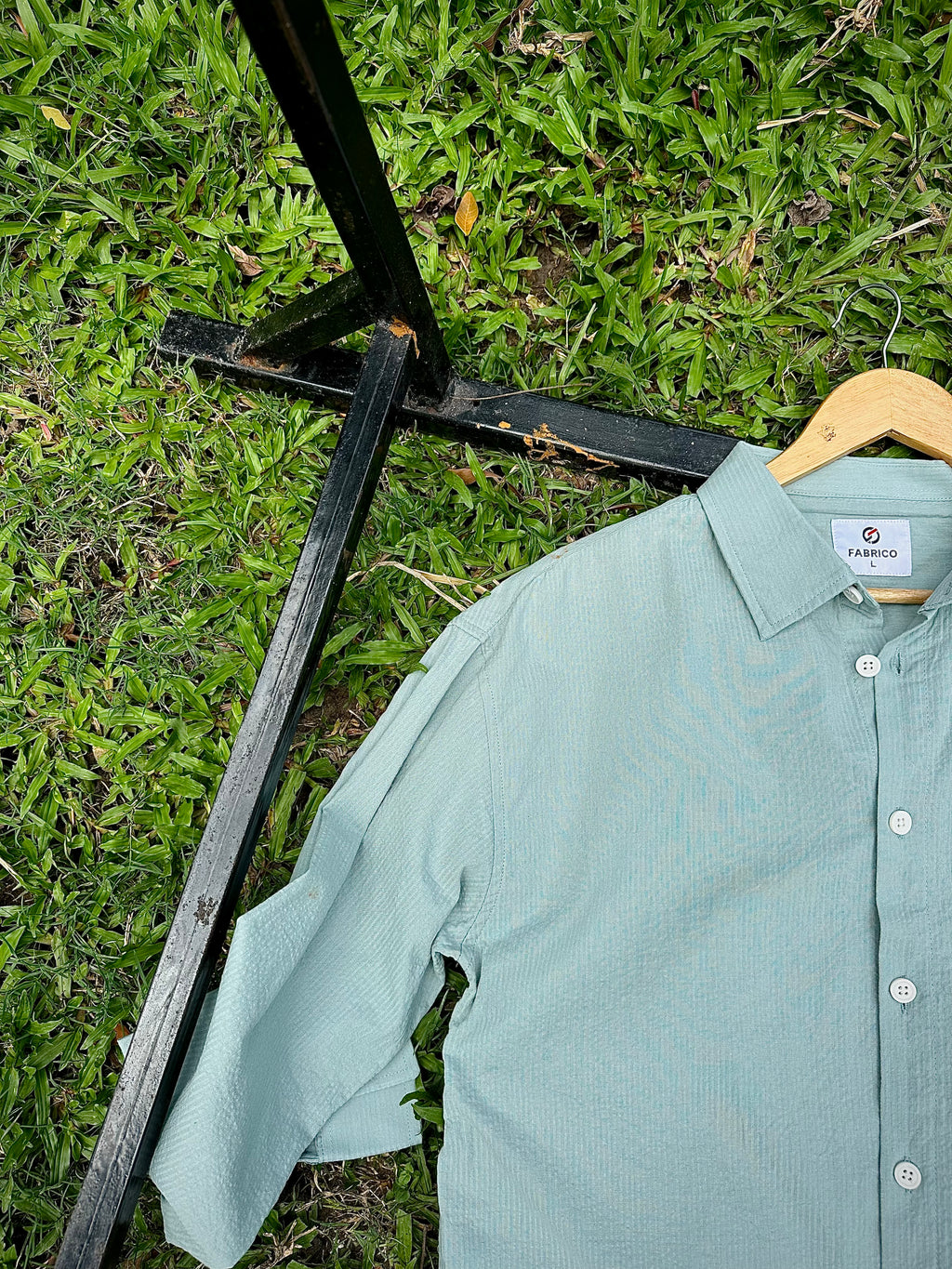 Greenie check boxy shirt