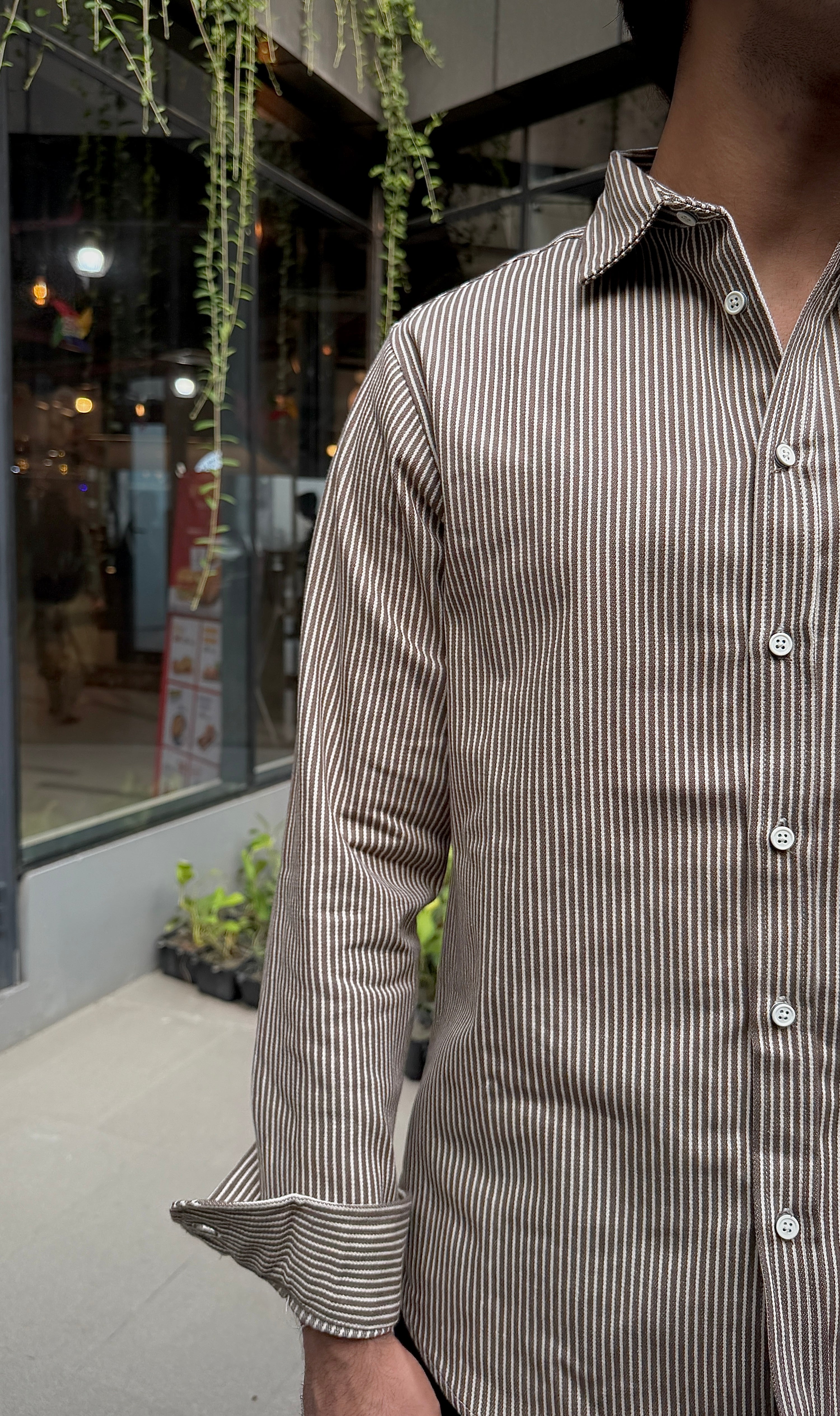 Cocoa Pinstripe Casual