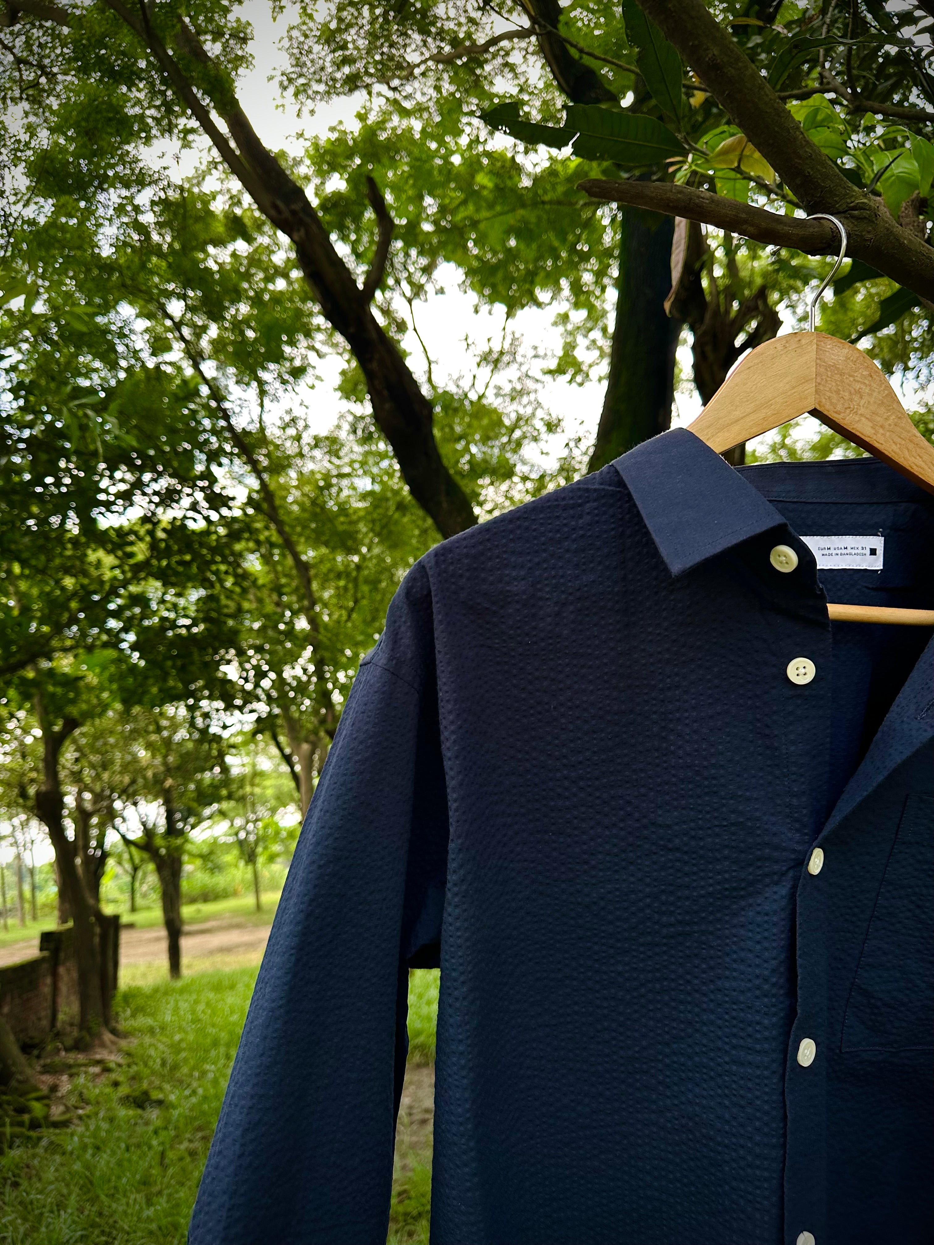 Navy blue boxy shirt