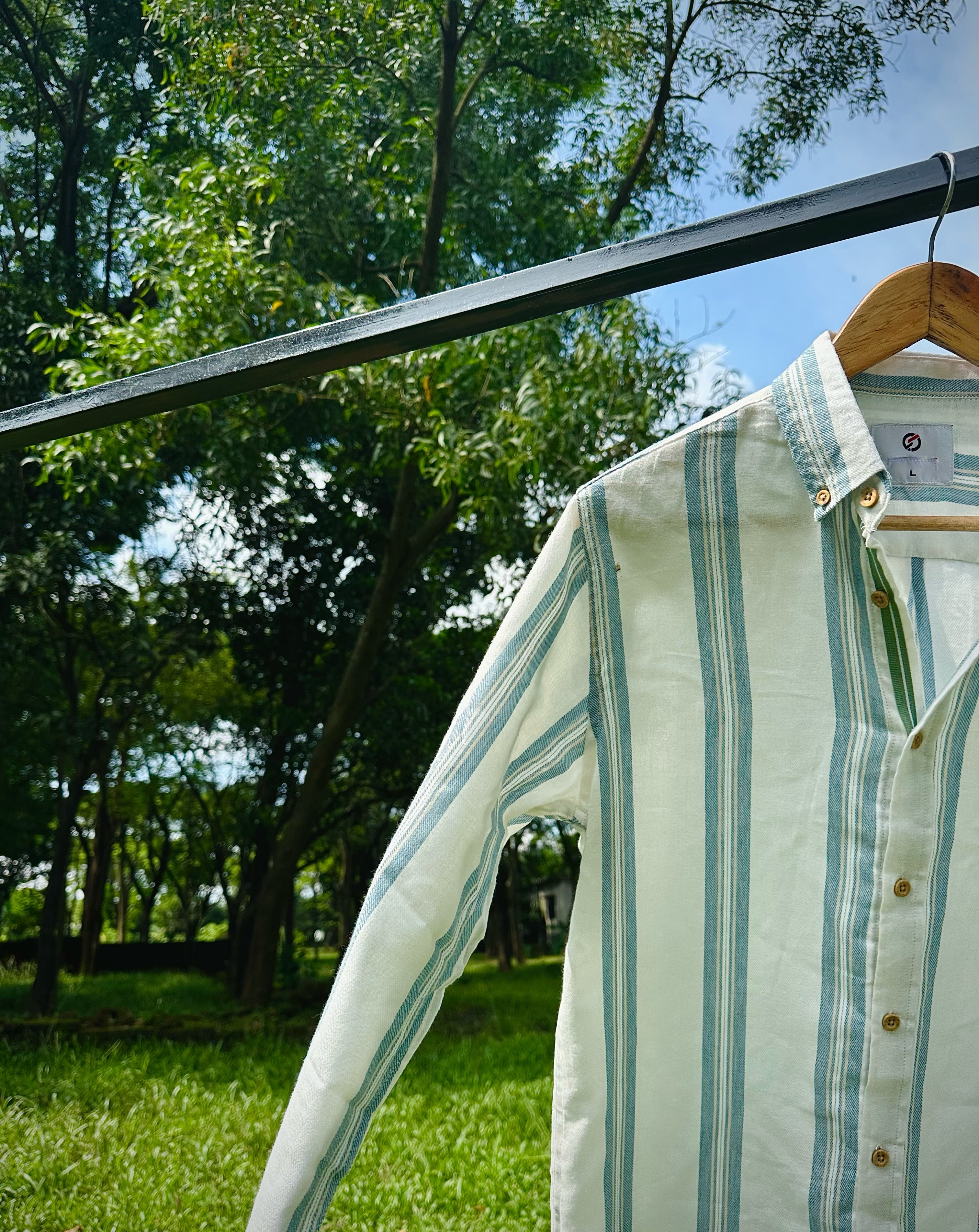Sage Coast Stripe Shirt