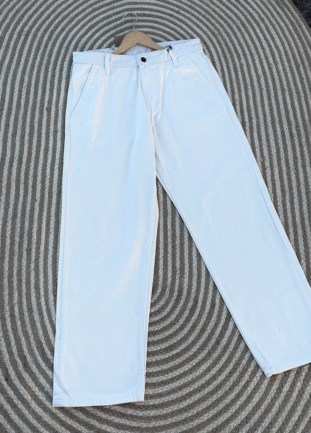 Unisex White jeans baggy pant