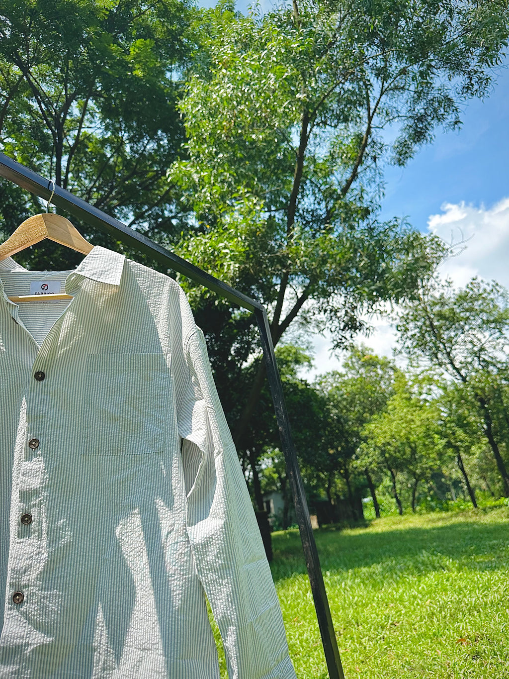 White check boxy shirt