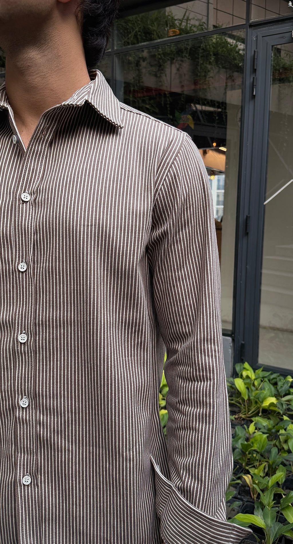 Cocoa Pinstripe Casual