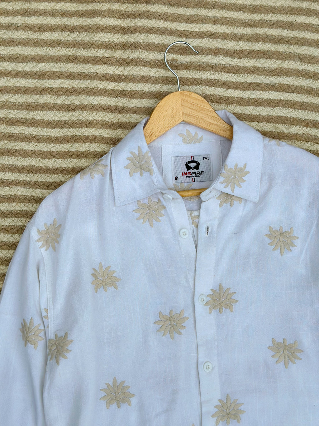 Unisex brown flower boxy shirt