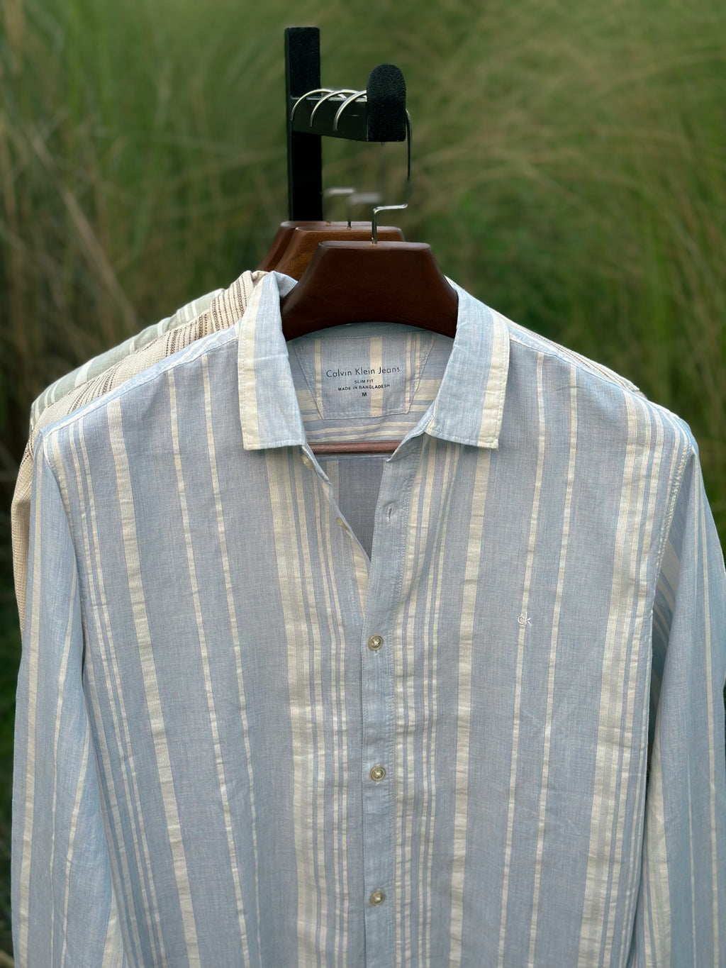 ck blue stripe shirt