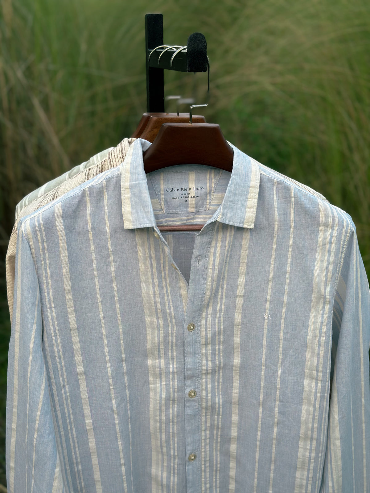 ck blue stripe shirt