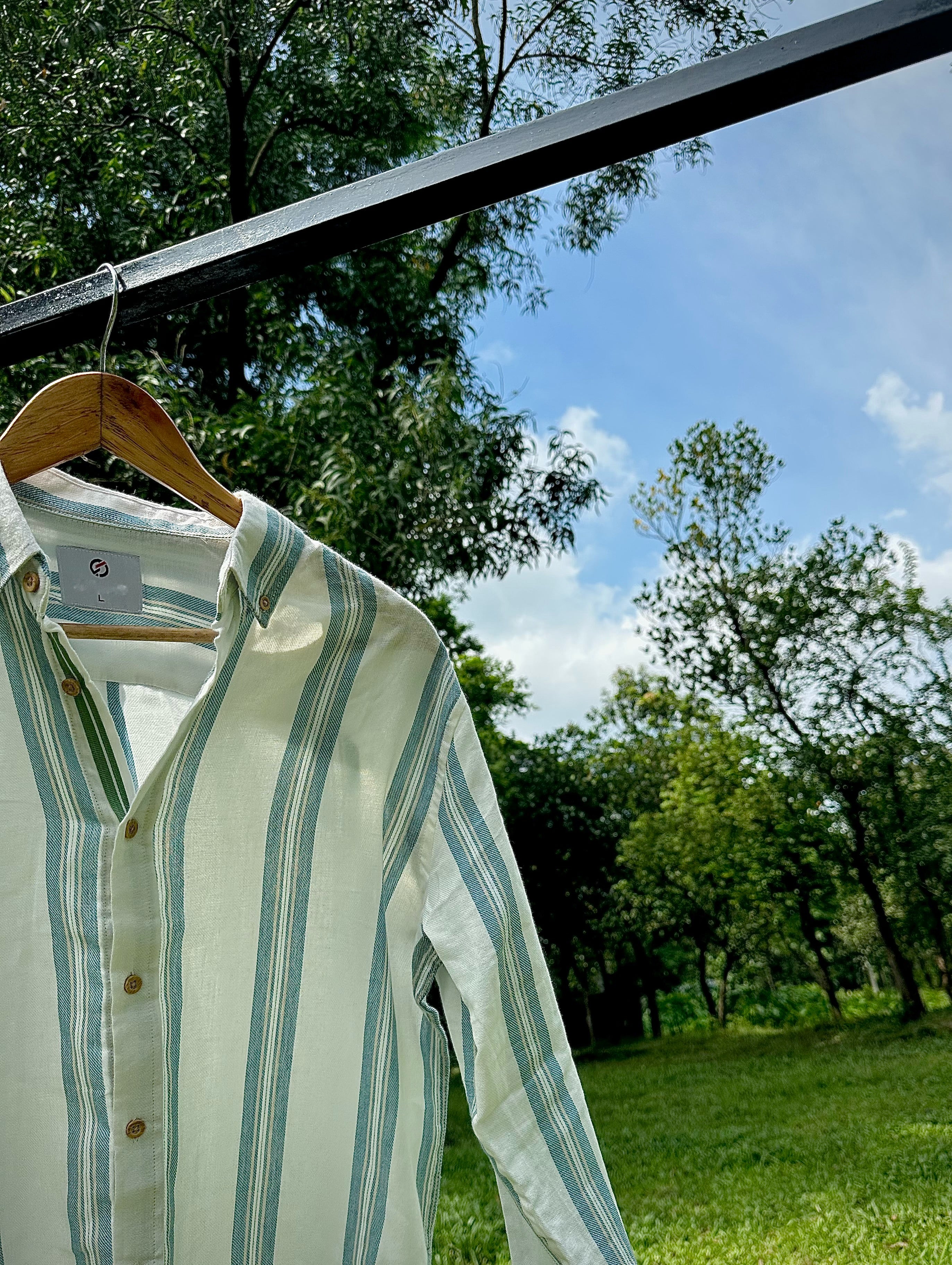 Sage Coast Stripe Shirt