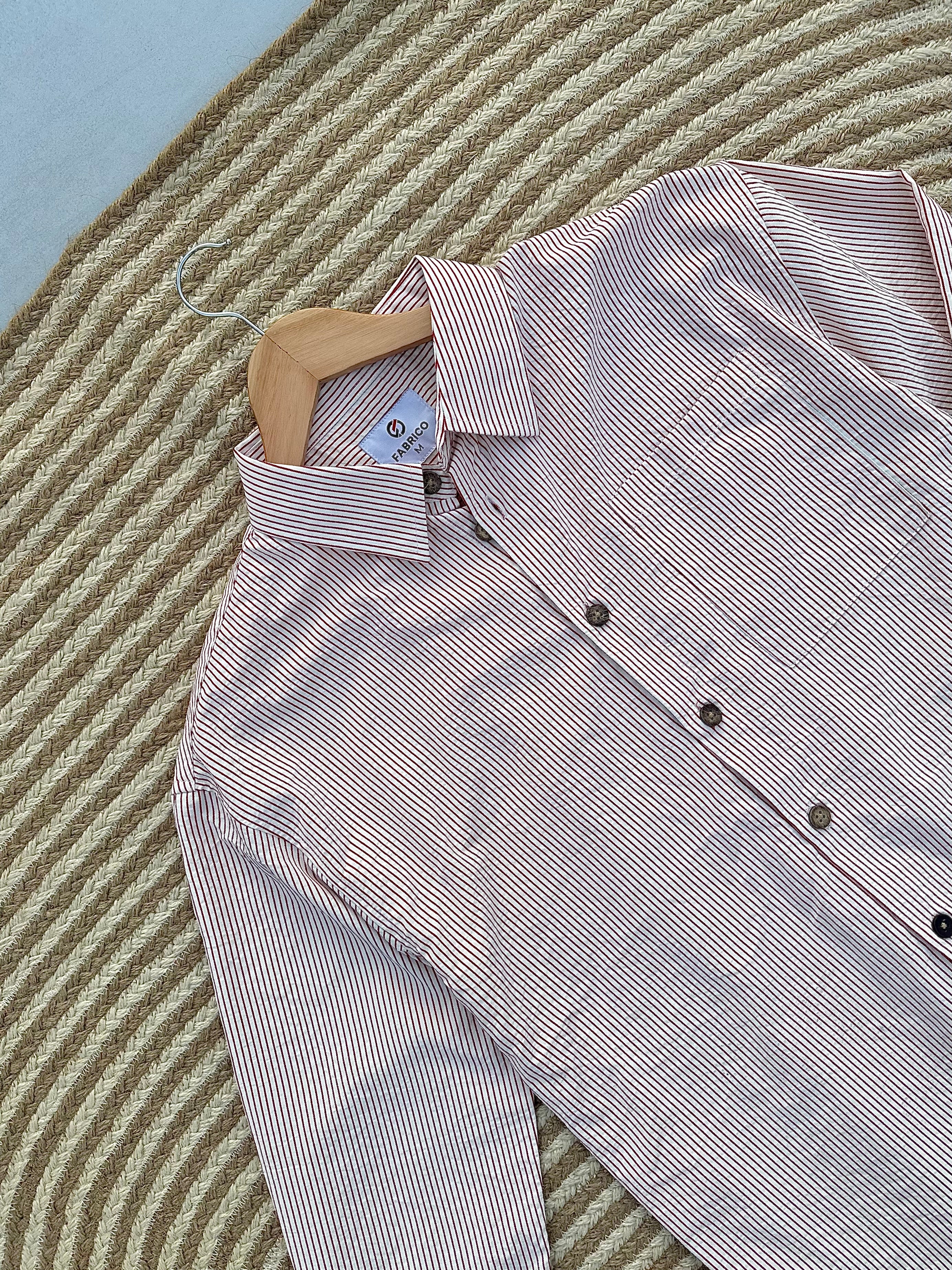 Unisex Red check boxy shirt