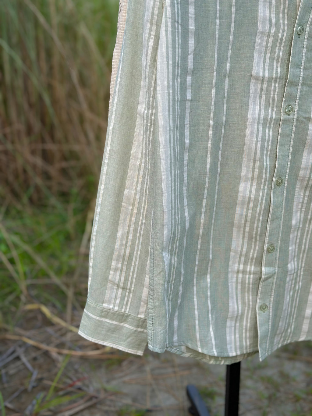 ck green stripe shirt