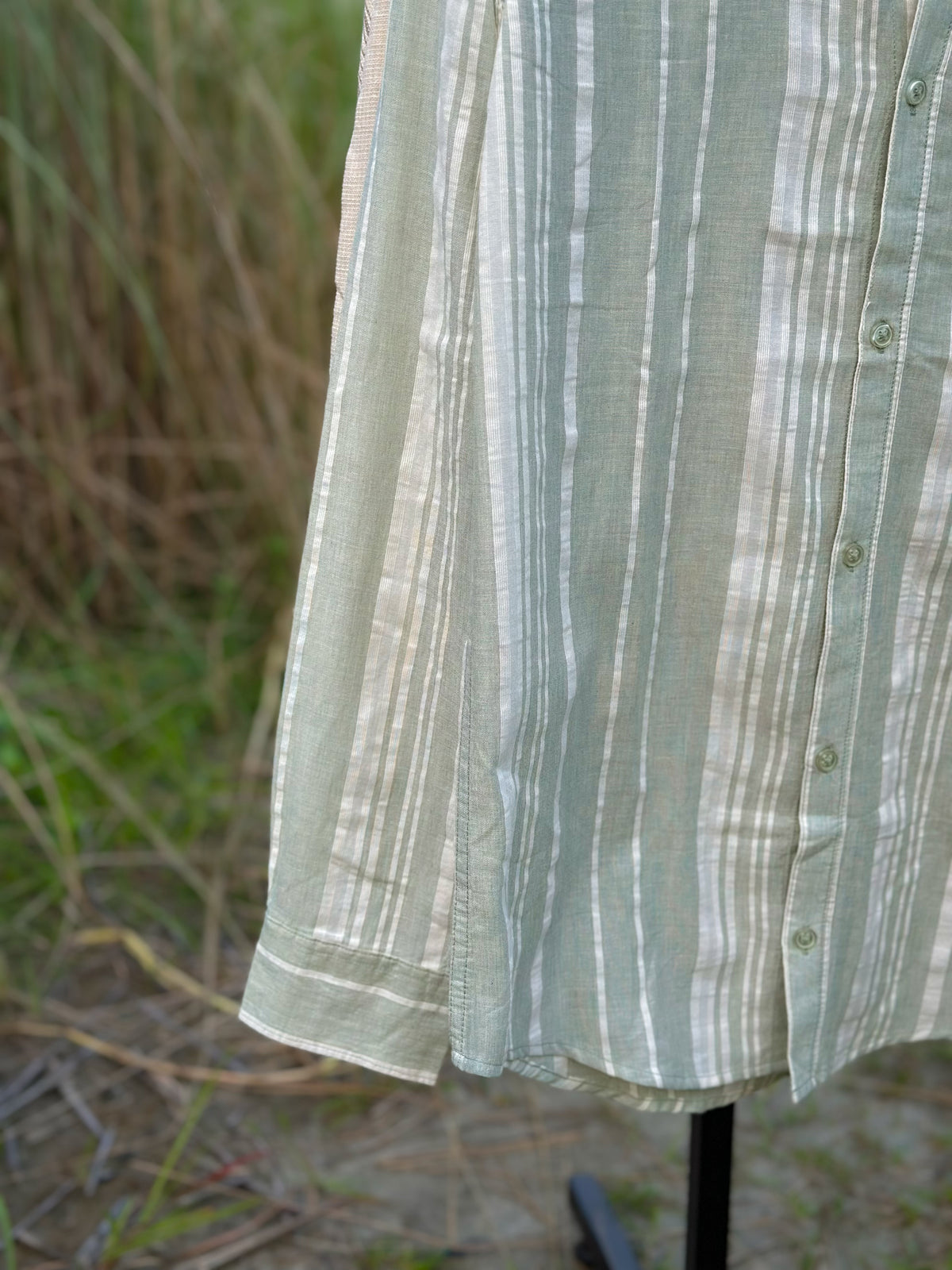 ck green stripe shirt