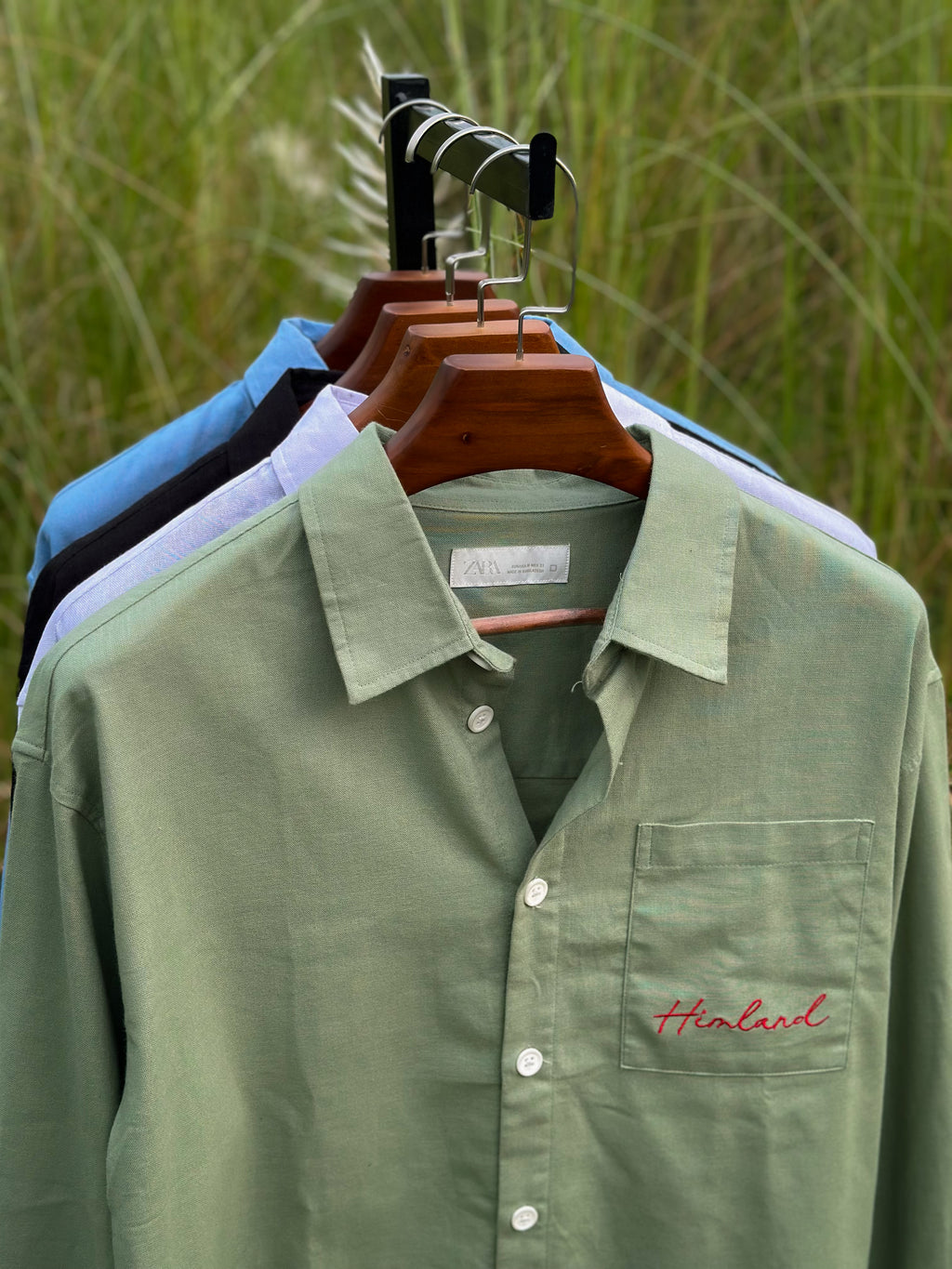 Olive boxy embroidery fit