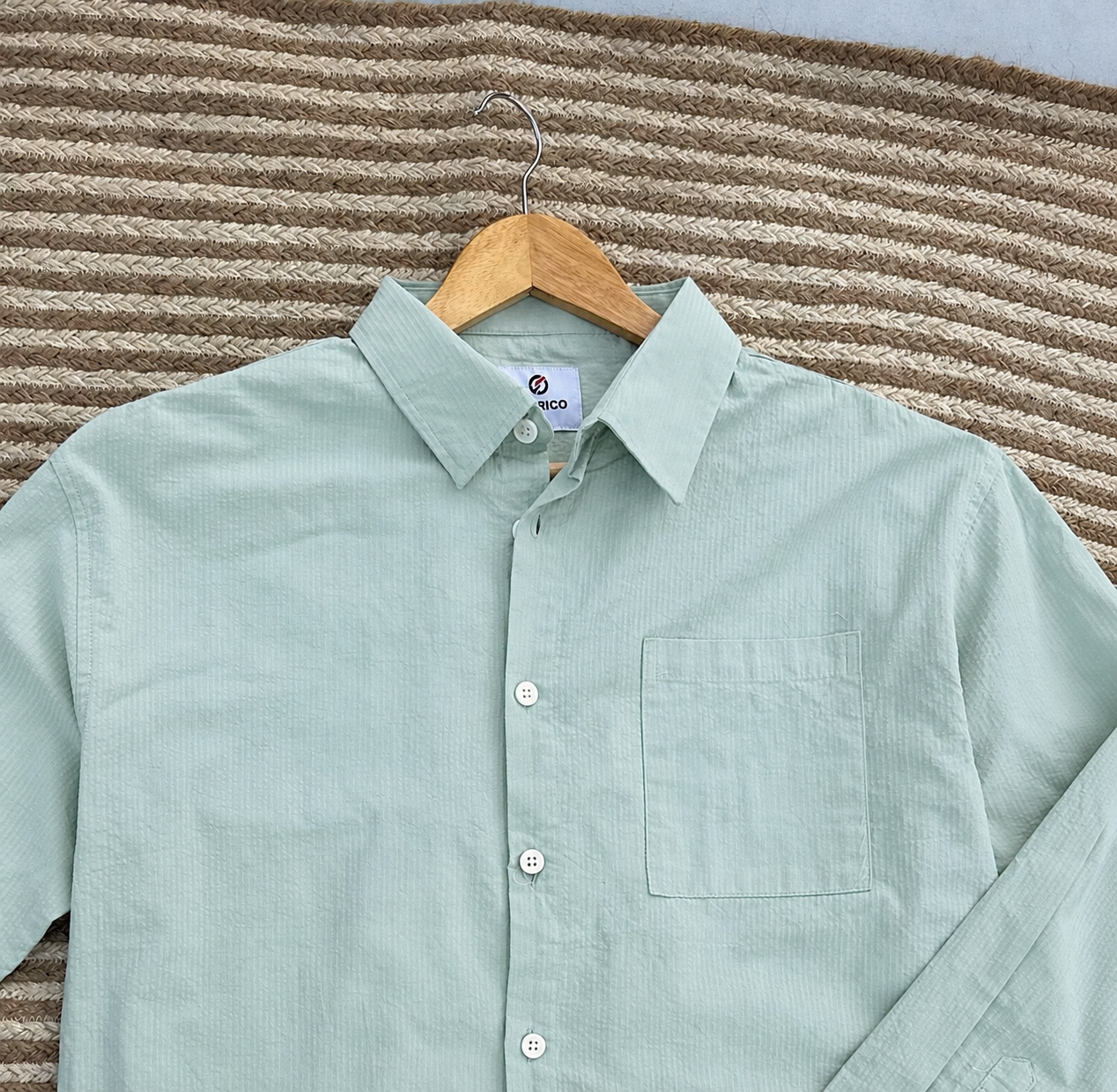 Unisex Greenie check boxy shirt