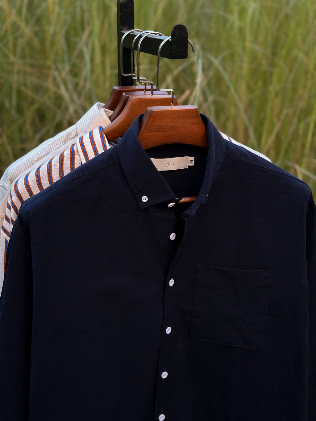 Navy blue Drop shoulder Shirt