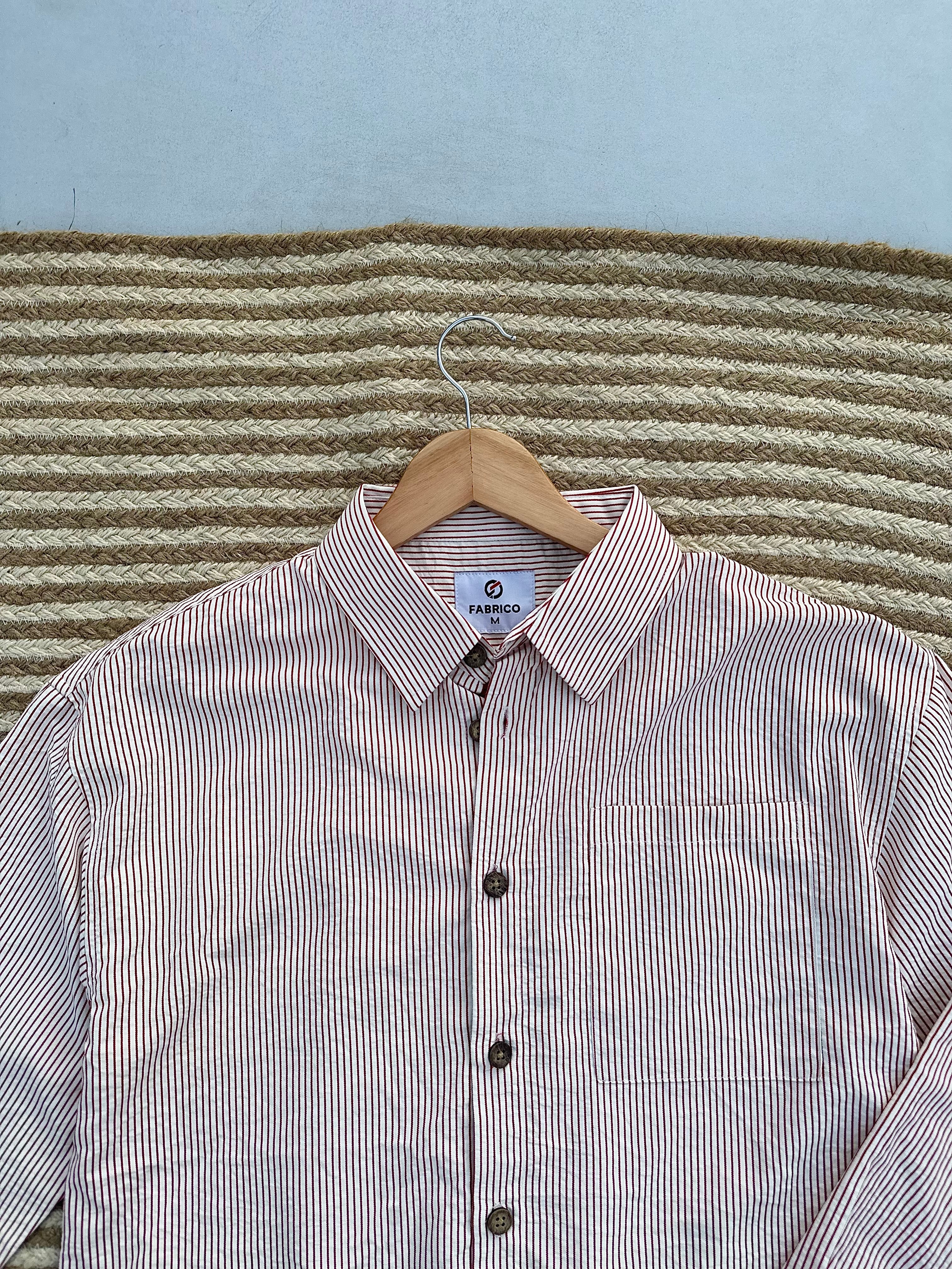 Unisex Red check boxy shirt