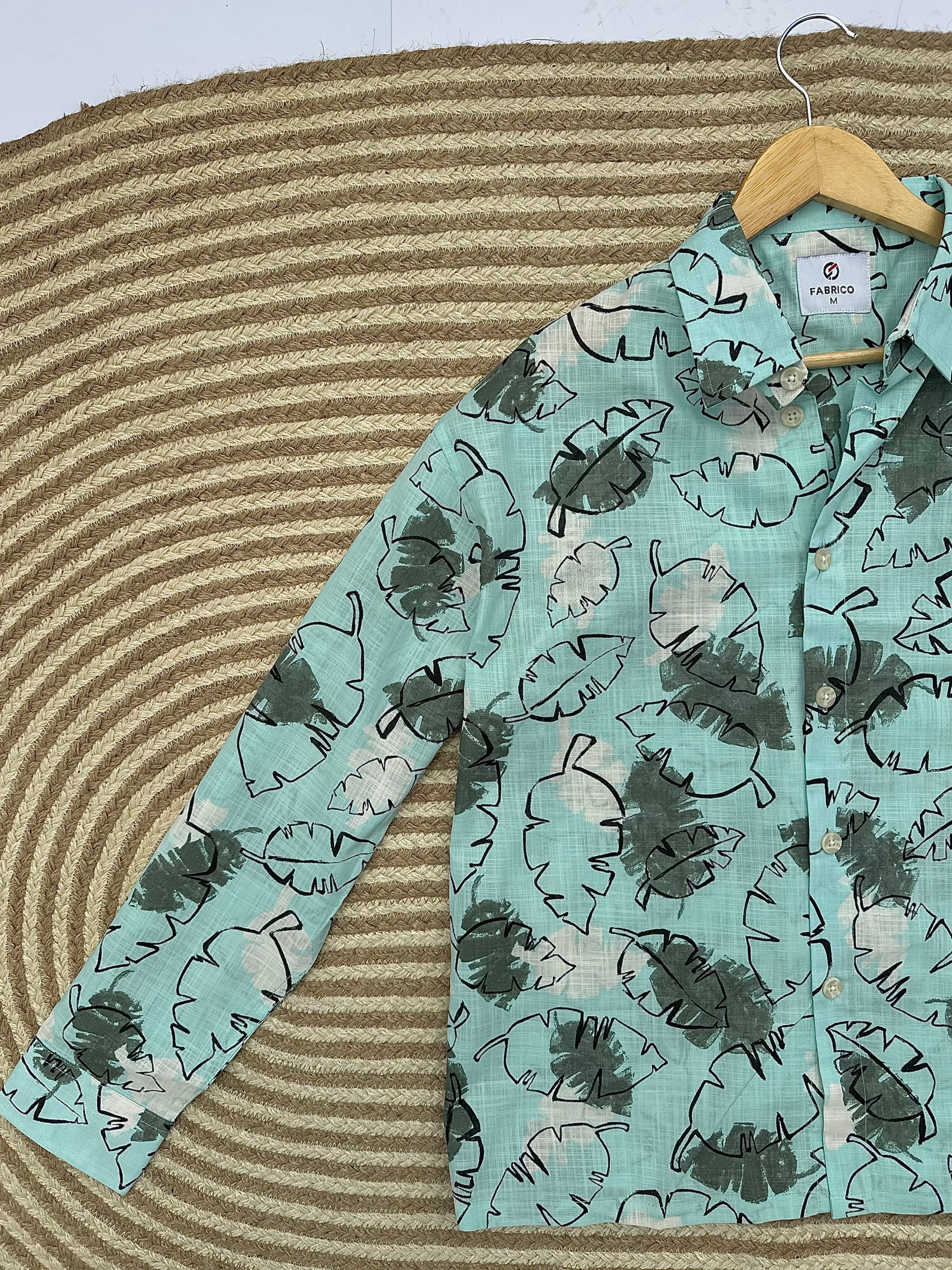 Mint Leaf Sketch Boxy Shirt