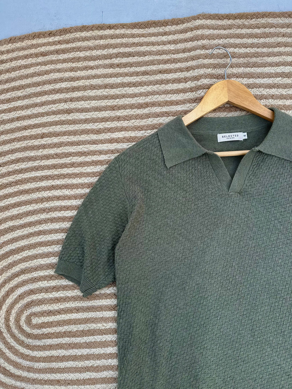 Knitted Polo - Olive