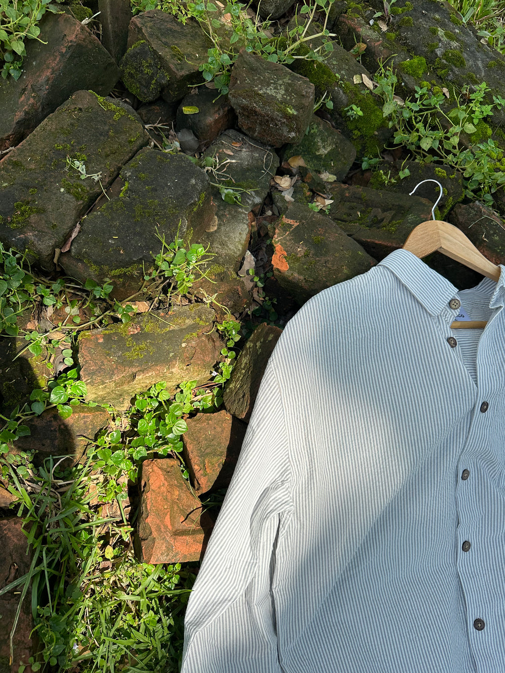 White check boxy shirt