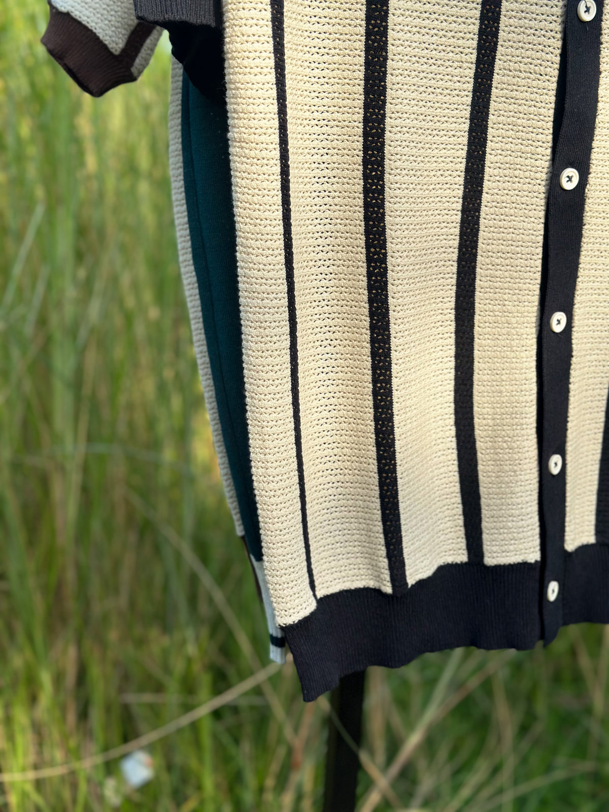 Monochrome Polo Cardigan