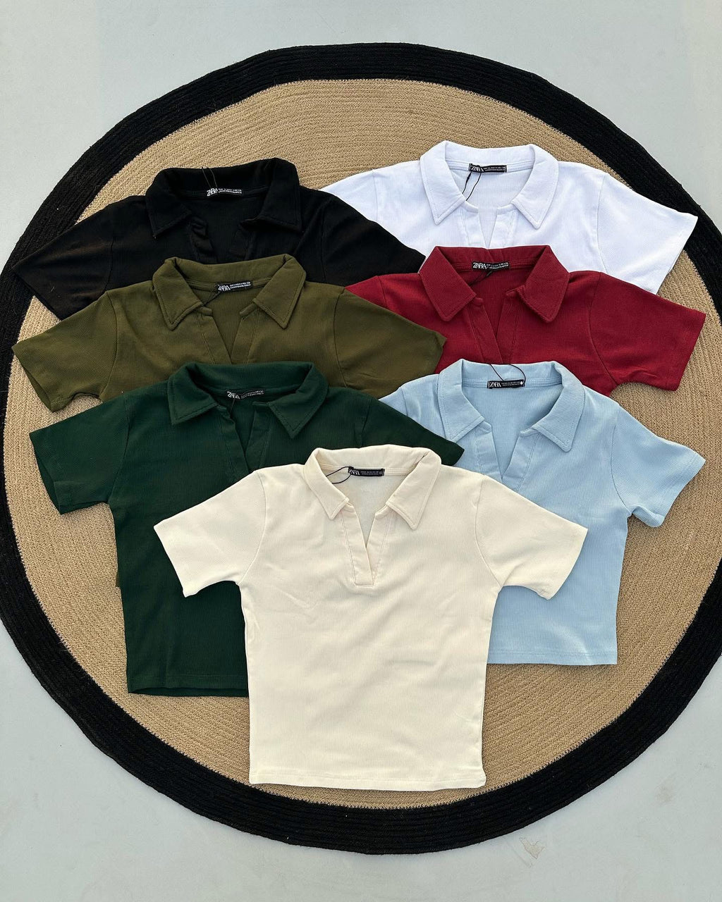 Short Sleeve V Neck Polo