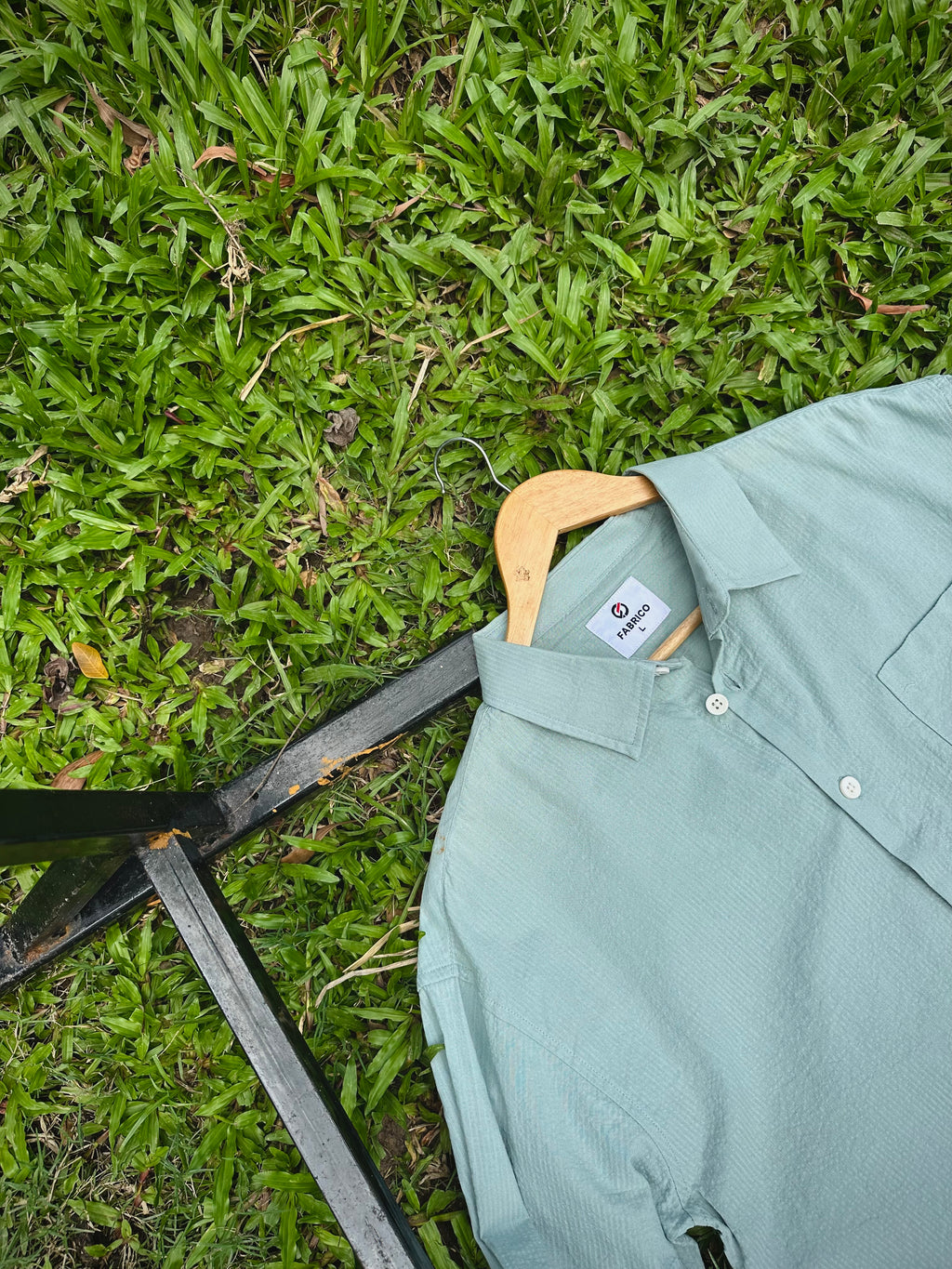 Greenie check boxy shirt