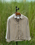 Mix stripe boxy fit shirt