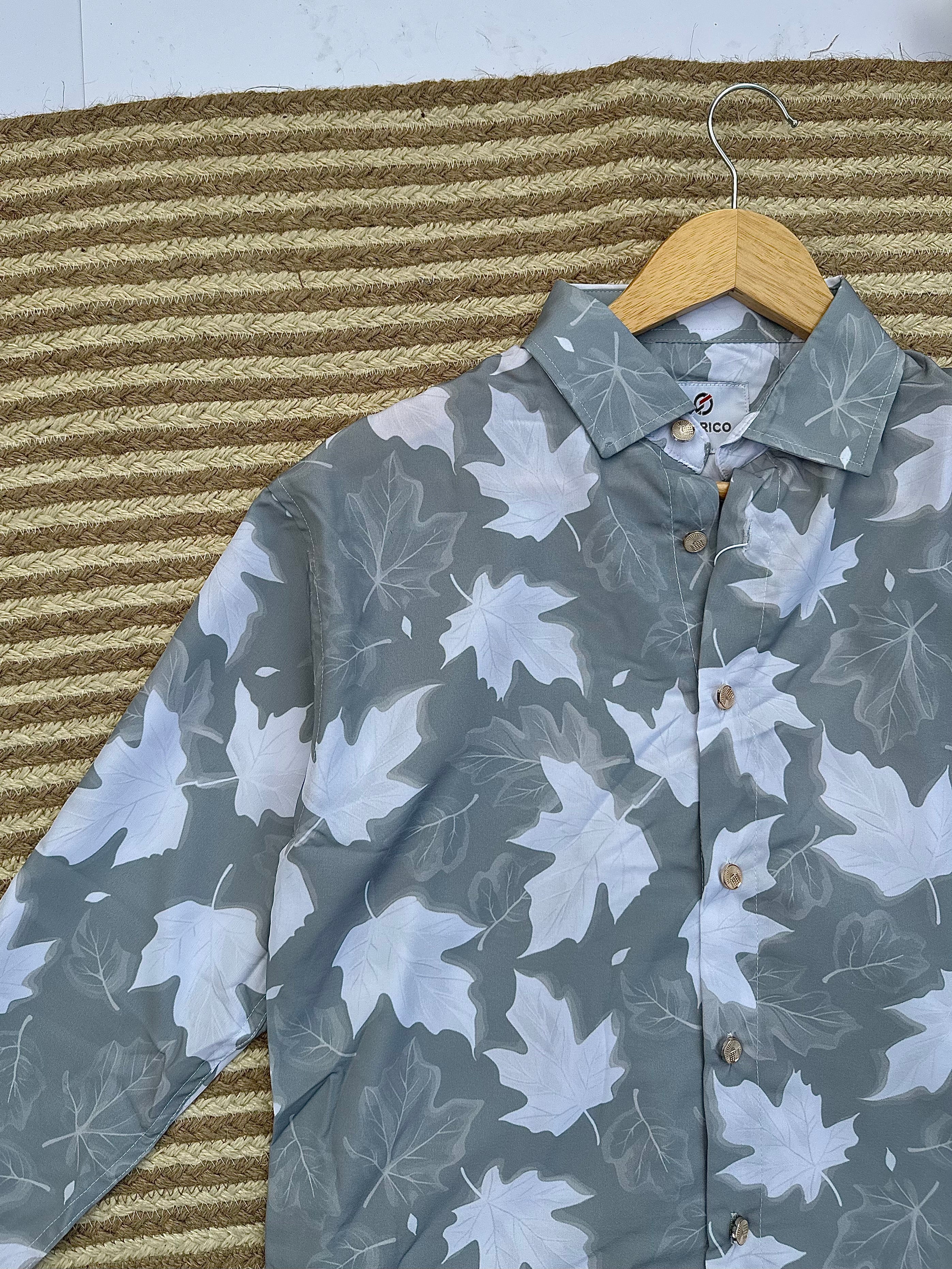 Slate Leaf Camo Button-Down Shirt