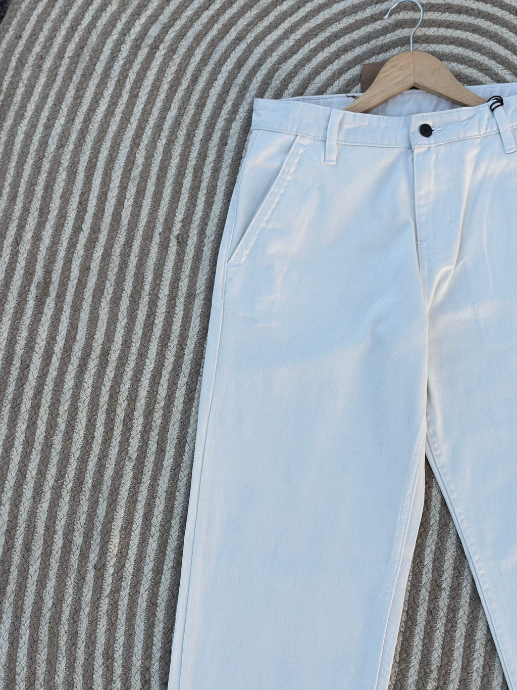 Unisex White jeans baggy pant