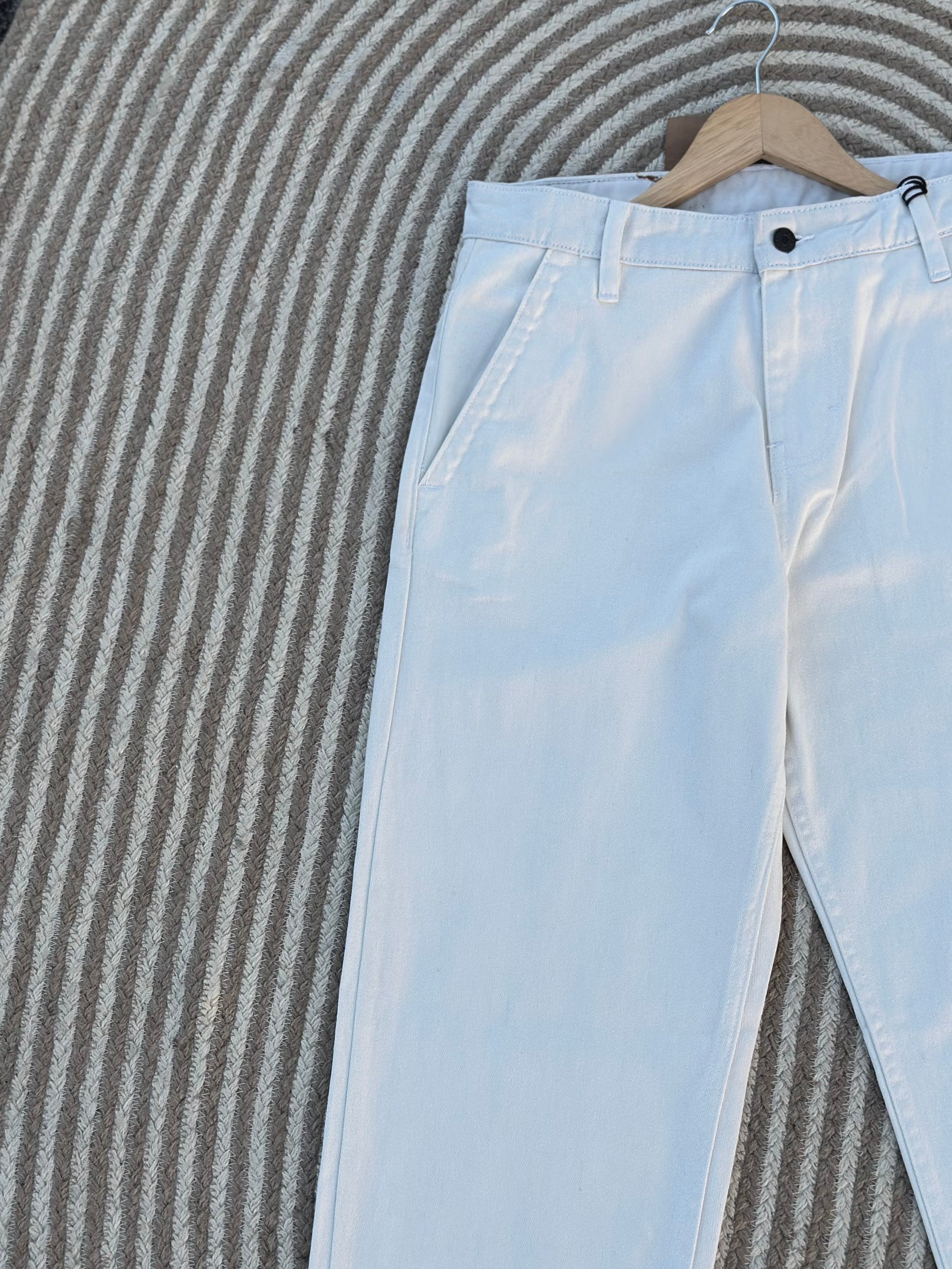 Unisex White jeans baggy pant
