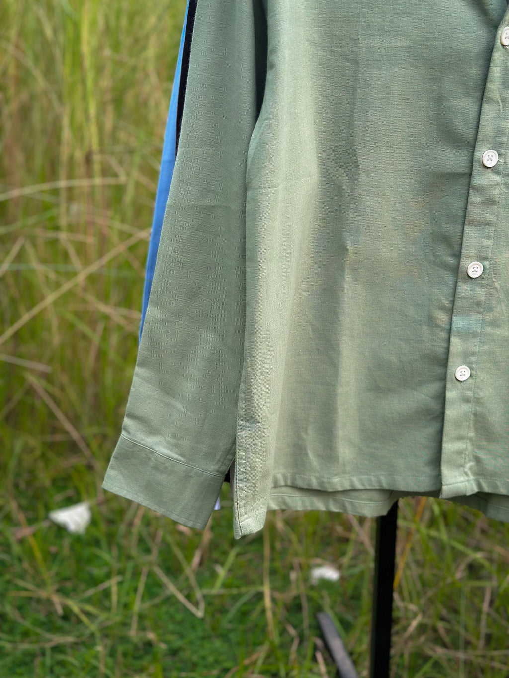 Olive boxy embroidery fit