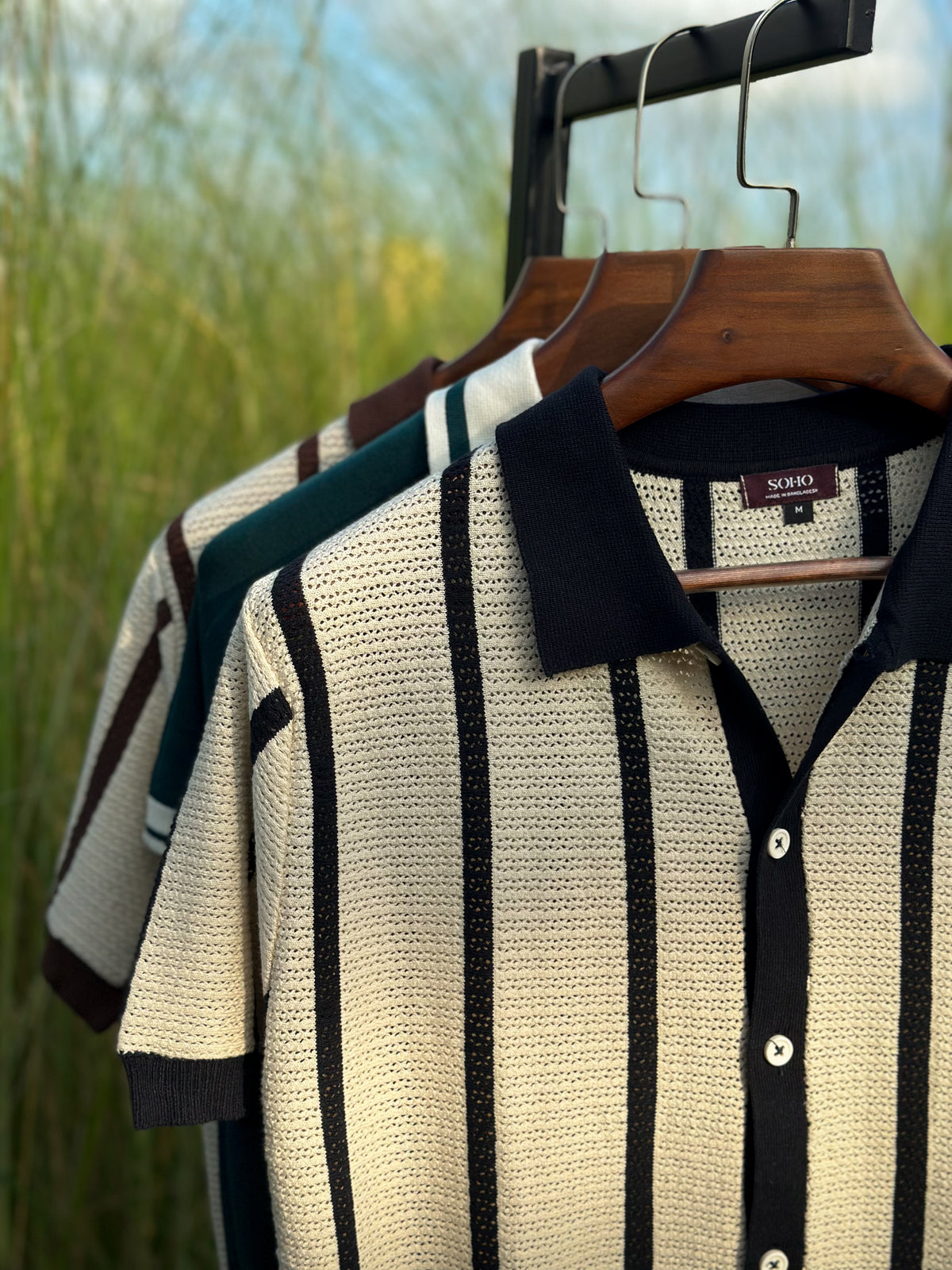 Monochrome Polo Cardigan