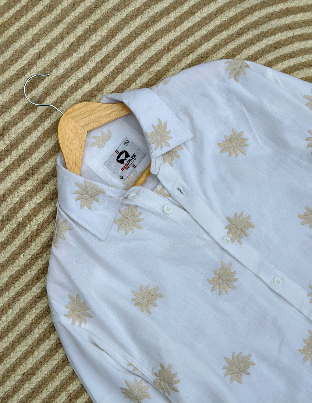 Unisex brown flower boxy shirt